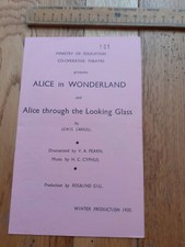1950 provincial theatre Ministry Education Co-Operative Theatre Alice in Wonderl