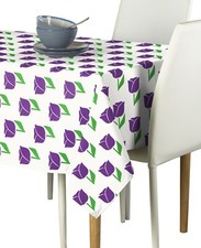 100 Milliken Polyester Spring Tulips Purple Signature Tablecloth Assorted Sizes