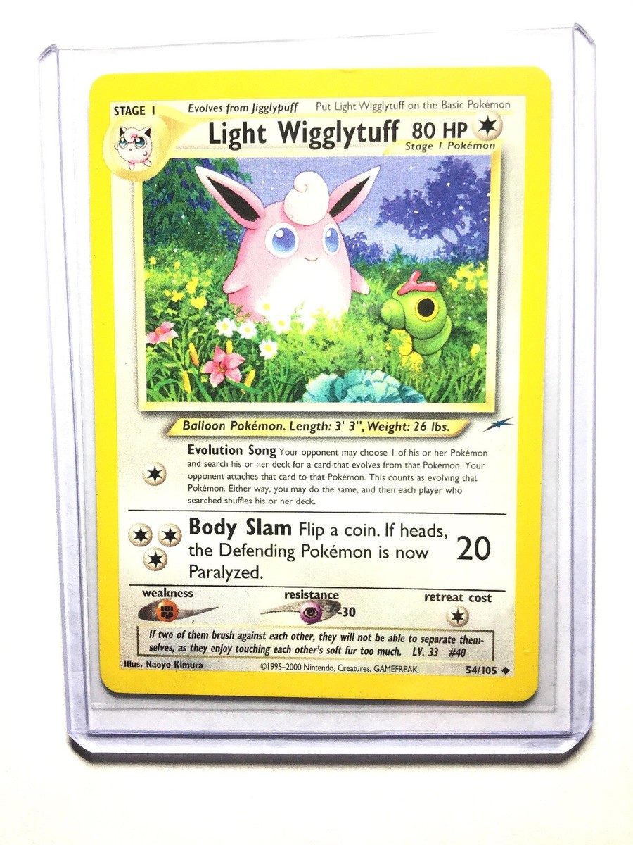1995 wigglytuff pokemon card value Light Wigglytuff 54/105 Neo Destiny Pokemon Card Near Mint main image 1