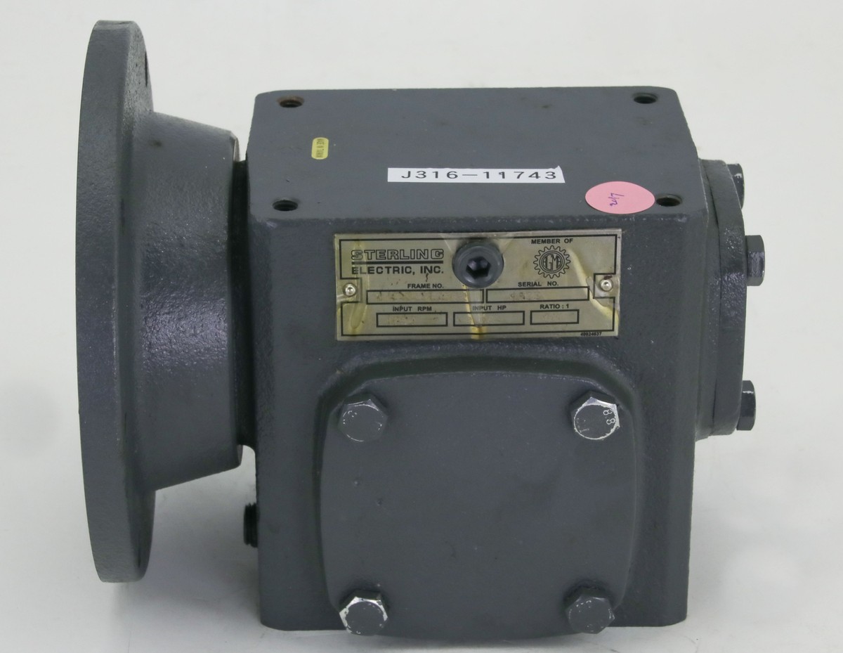 【専用】316 11743 STERLING ELECTRIC GEAR SPEED REDUCER, 56C, 60:1, 0.283HP
