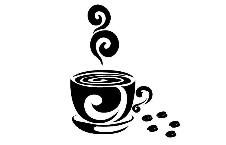 Kaffee Wandtattoo