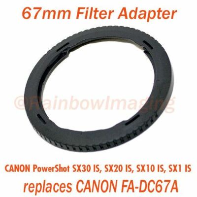 JJC 67mm Filter Adapter For Canon PowerShot SX30 IS, SX40 HS, SX50 HS (Replaces FA-DC67A)