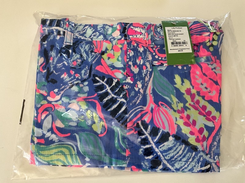 LILLY PULITZER - GIRLS SHORT - MULTICOLOR - FANTASY GARDEN PRINT - SIZE 10 NWT