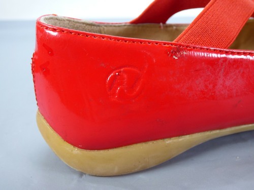 Red Girls Shoes Ballerina Naturino Flats Comfort Shoes Cross Over Elastic UK 8.5 - Picture 5 of 11