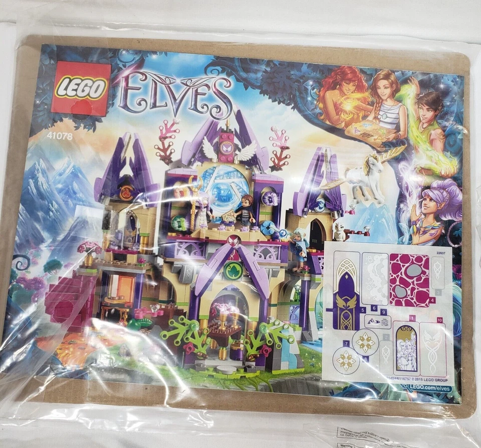 Conjunto Lego Elfos 41078 Skyra's Mysterious Sky Castle Novo Caixa Aberta Manuais Completos - Imagem 4 de 4