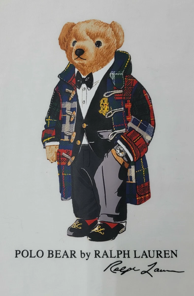 Polo RALPH LAUREN Boys 6 TUXEDO BEAR SUIT BOW TIE Long Sleeve TEE T Shirt NWT