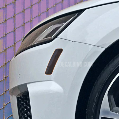 Fits 2016+ Audi TT S Front Reflector Overlay Tint Kit - Smoke Side Marker 18
