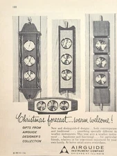 Airguide Instrument Co Chicago Weather Christmas Forecast Vintage Print Ad 1962