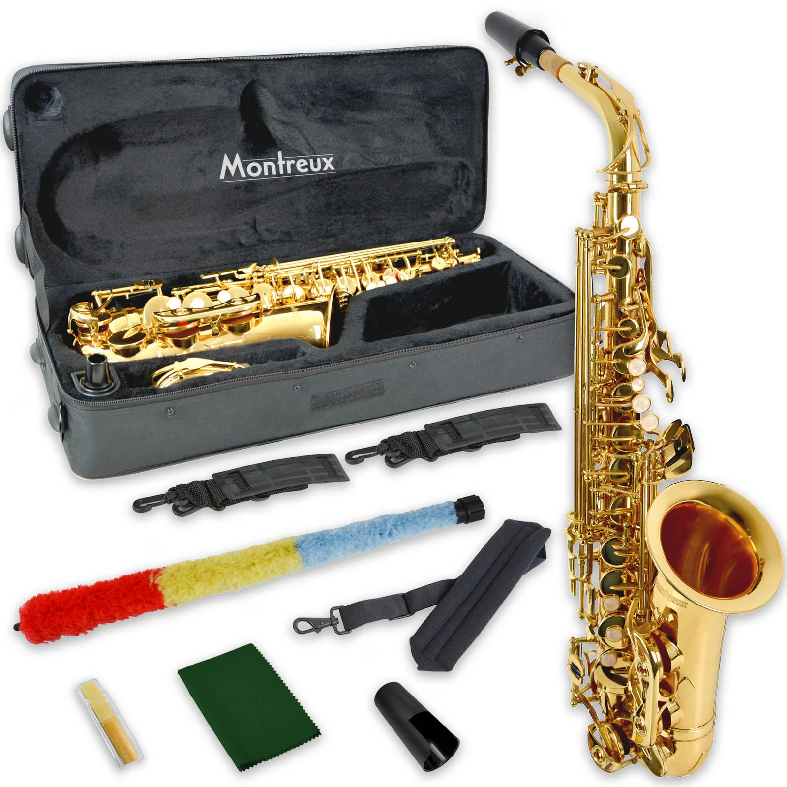Student Alto Saxophone - High F# Key, Mouthpiece, Cap & Ligature - Montreux