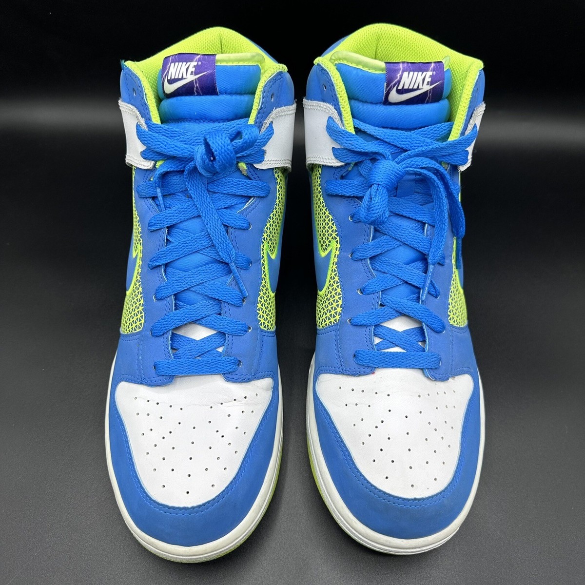 Nike Dunk High Superhero Pack 2012 Photo Blue Neon Green 317982-128 Size 11 Nike Dunk High Superhero Pack 2012 Photo Blue Neon Green  main image 2