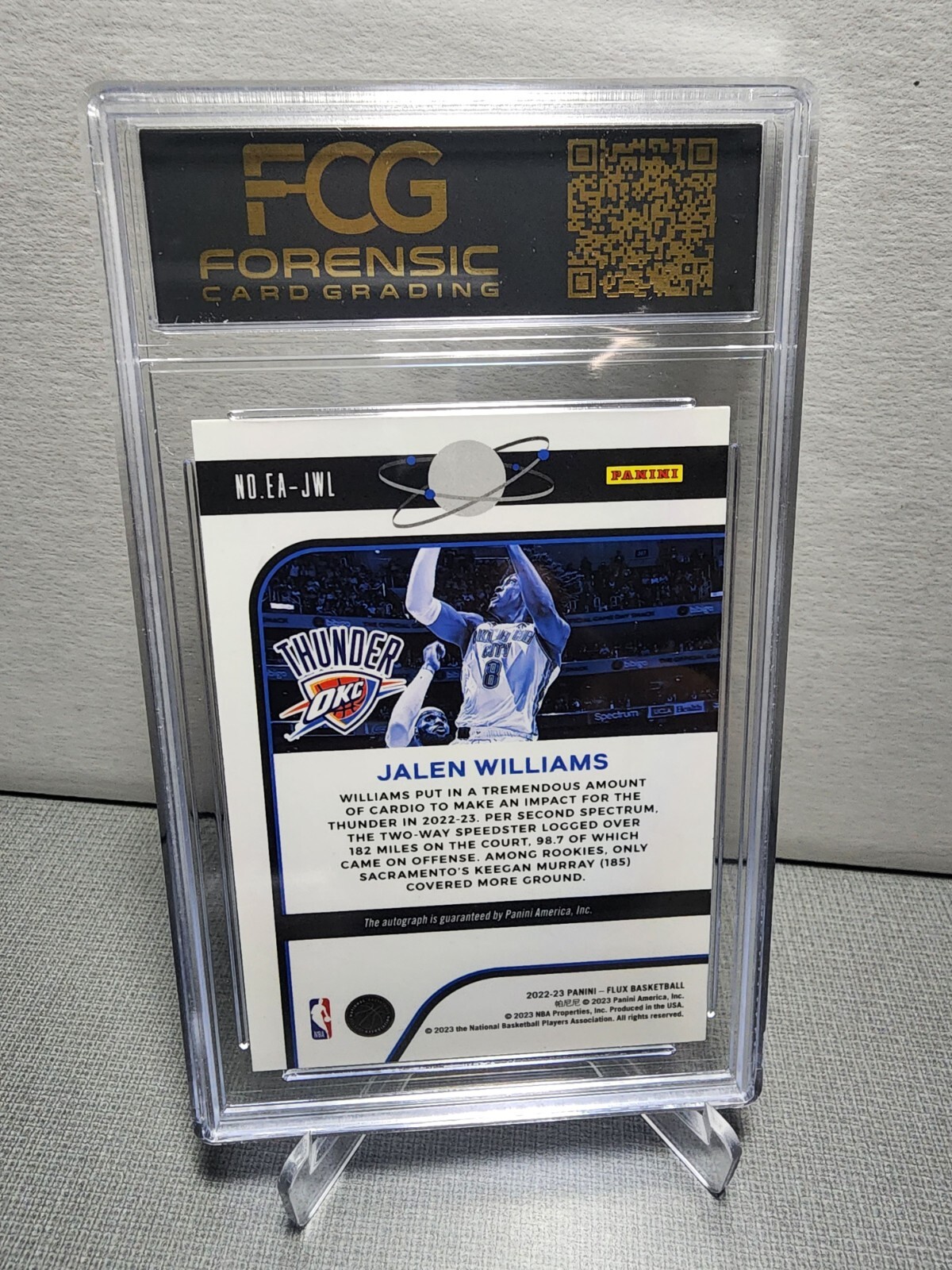 2022-23 Panini Flux Jalen Williams Equinox Rookie Auto FCG 9.5 RC 