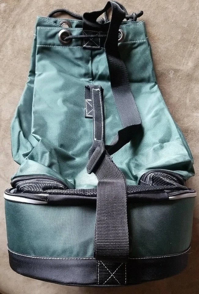 Green Tri-Compartment Drop Bottom Travel Picnic Lunch Camping Beach Cooler Bag Foto 2 de 4