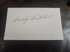 FREDDY LINDSTROM Signed on 3X5  Index Card   
