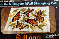 Vintage Sultana Latch Hook Rug Or Wall Hanging