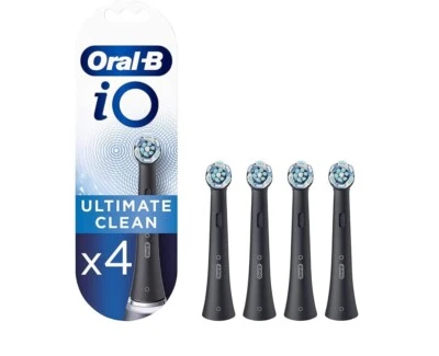 MARKENLOS Neu Oral-B iO Ultimate Clean Black Ersatz Bürstenköpfe Original 4 Pack