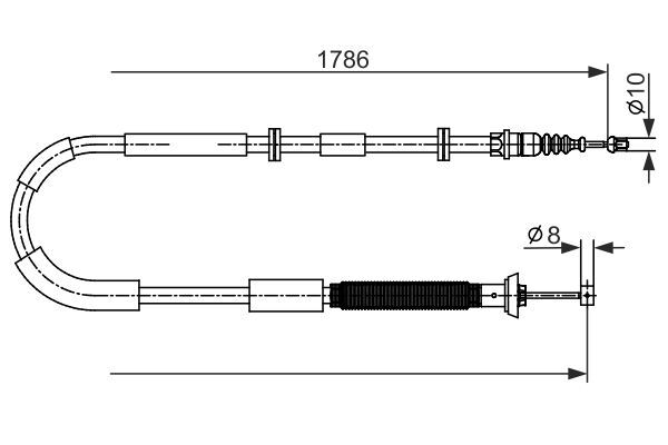 Bosch Handbremsseil Links FüR Bravo 2 Stilo 1.2-2.4 10.01-12.14 Fiat Oe 51702642-image