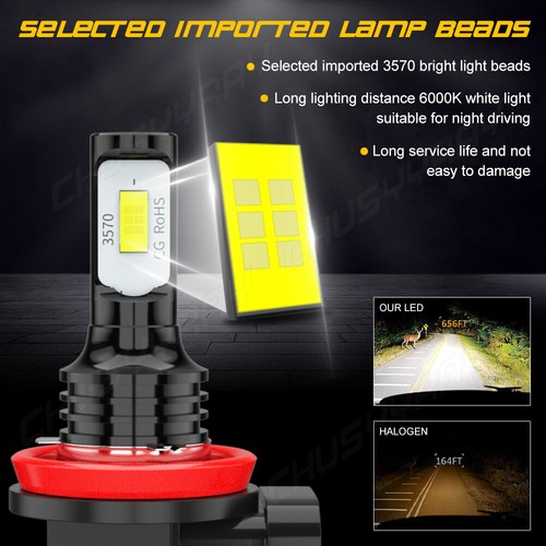 4x H11 881 For Arctic Cat F1000 2007 2008 2009 LED Headlight High Low Beam - Bild 10 von 24