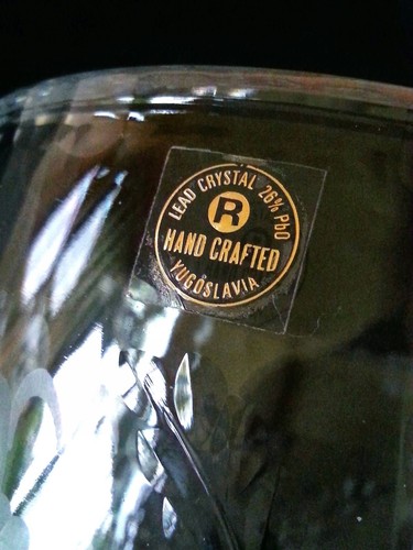 Exquisite Rogaska Yugoslavia heavy 26% lead cut crystal vase 8 inches RARE - Picture 2 of 12
