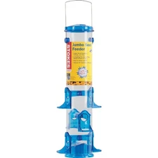 Stokes Select Blue Plastic 3.2 Lb. Capacity Jumbo Tube Bird Feeder 38030 Pack of