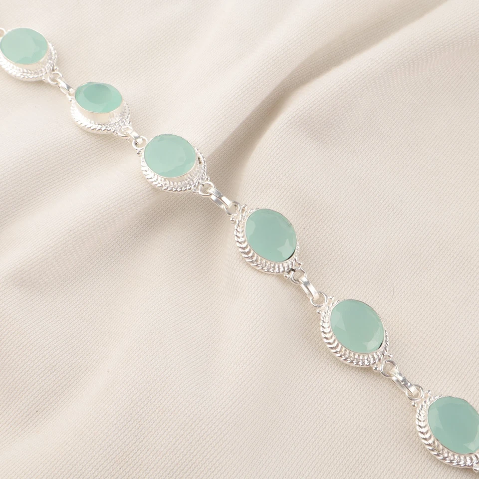 Bracciale con gioielli fatti a mano in argento sterling 925 pietra preziosa... - Immagine 4 di 4