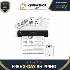 Rongta F11A Portable Thermal Printer, Bluetooth, Inkless, Black