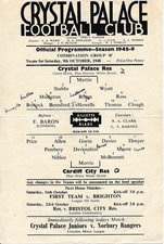 Crystal Palace Reserves v Cardiff City (Combination) 1948/1949