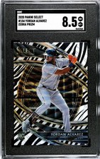 2020 Panini Select #154 Yordan Alvarez ZEBRA PRIZM SGC 8.5 RC