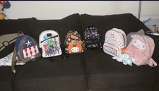 Marvel Sanrio Loungefly Kids Cartoon Backpacks Captain America Hello Kitty