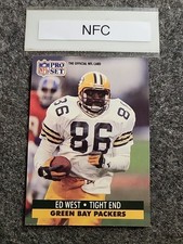1991 Pro Set Ed West #513 Green Bay Packers Tight End Card