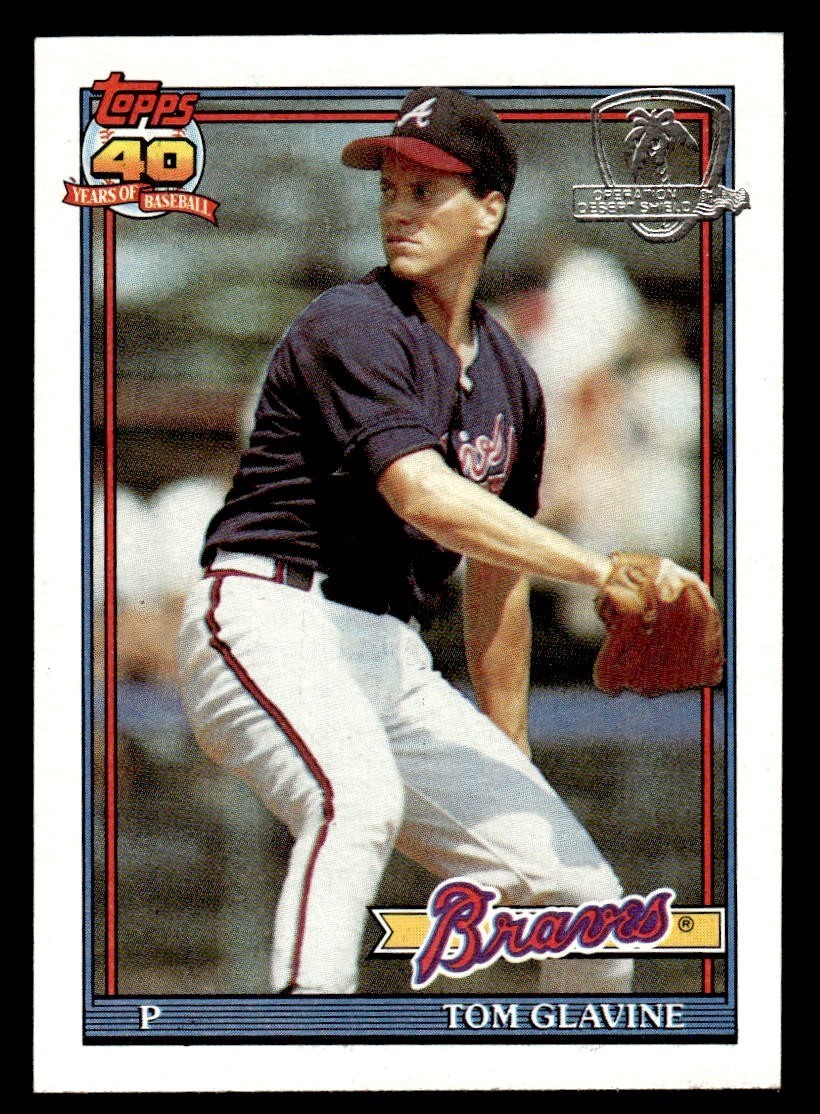 1991 Topps Desert Shield Baseball #82 Tom Glavine NM/MT *f2
