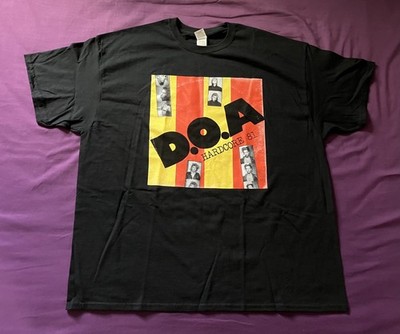 NEW D.O.A. - Hardcore 81 Black T-Shirt NWOT Mens 2XL Hardcore Punk Rock Canada 