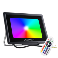 Luxula LED Fluter 100 W Rgbw Schwarz IP65