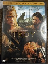 Troy DVD, 2004, 2 Disc Widescreen Edition with Insert EXCELLENT