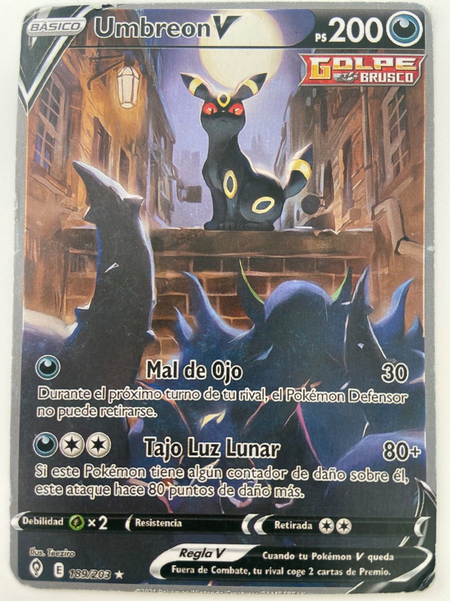 Umbreon V – 189/20 Evolving Skies do Pokémon Trading Card Game | eBay