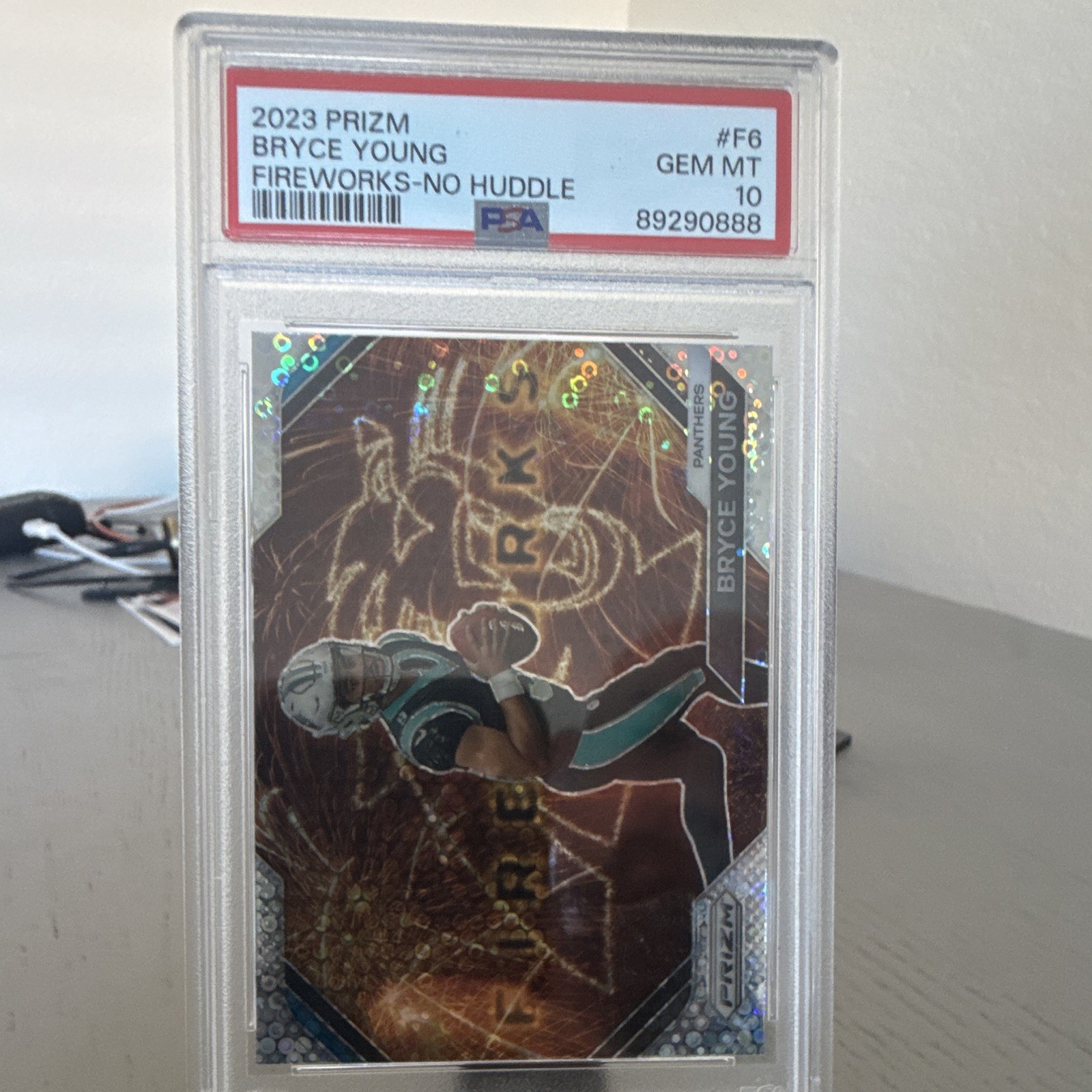 Bryce Young Panini Prizm Fireworks #F6 No Huddle