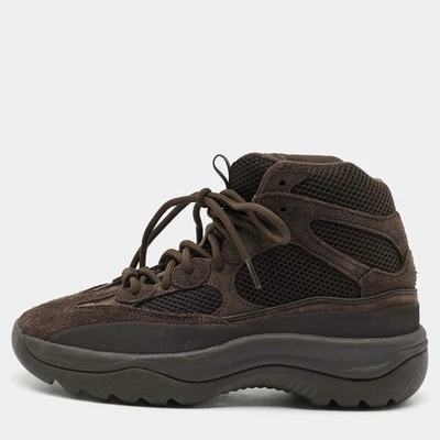 Baskets montantes Yeezy x Adidas Desert Boot Oil taille 41 13 marron en daim ... - Photo 1/4