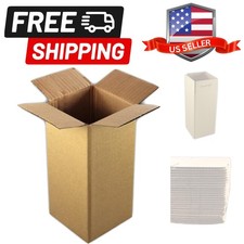 10 4x4x8 Corrugated Cardboard Packing Boxes Mailing Moving Shipping Box Carto...