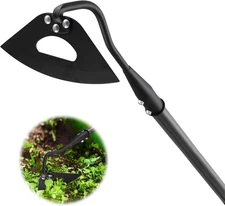 85" Hollow Hoe Garden Tool, Heavy Duty Manual Weeder for Digging & Loosening Soi