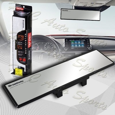 Universal Broadway 270MM Wide Flat Interior Clip On Rear View Clear Glass Mirror