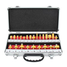 Newdeli 24A Pieces Router Bits 1/4 Inch Shank Router Bit Set Tungsten Carbide...