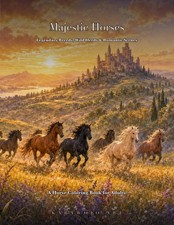 Majestic Horses: An Adult Coloring Book of Legendary Breeds, Wild Herds and Roma