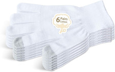 Unisex Moisturizing Cotton Gloves with Touchscreen Fingertips for Eczema Beauty