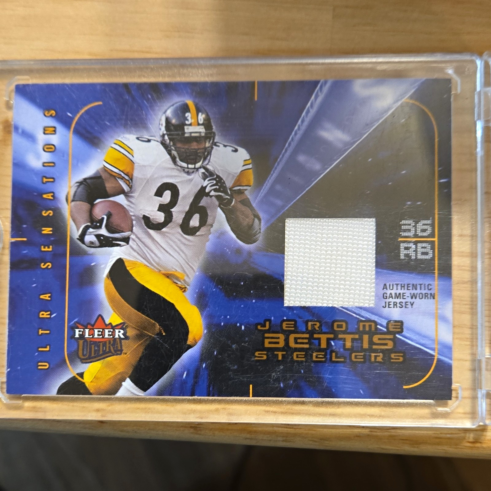 Fleer Ultra 2005 Ultra Sensations Jerome Bettis Steelers Jersey US/JB 120/150