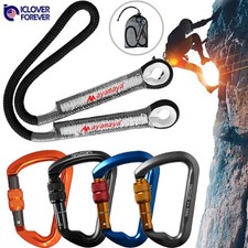 30KN Climbing Carabiner Locking  Safety Prusik Rope Rappelling Rock Rescue Cord