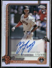 2025 Topps Chrome Update Rookie Debut Auto Refractor /499 Grant McCray #CRDA-GM