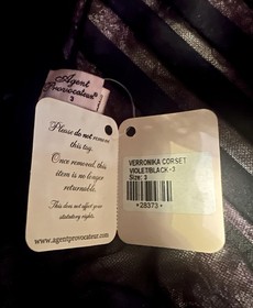 BNWT AGENT PROVOCATEUR Purple Lace Verronika Corset,size 3, $1,050, SOLD OUT!