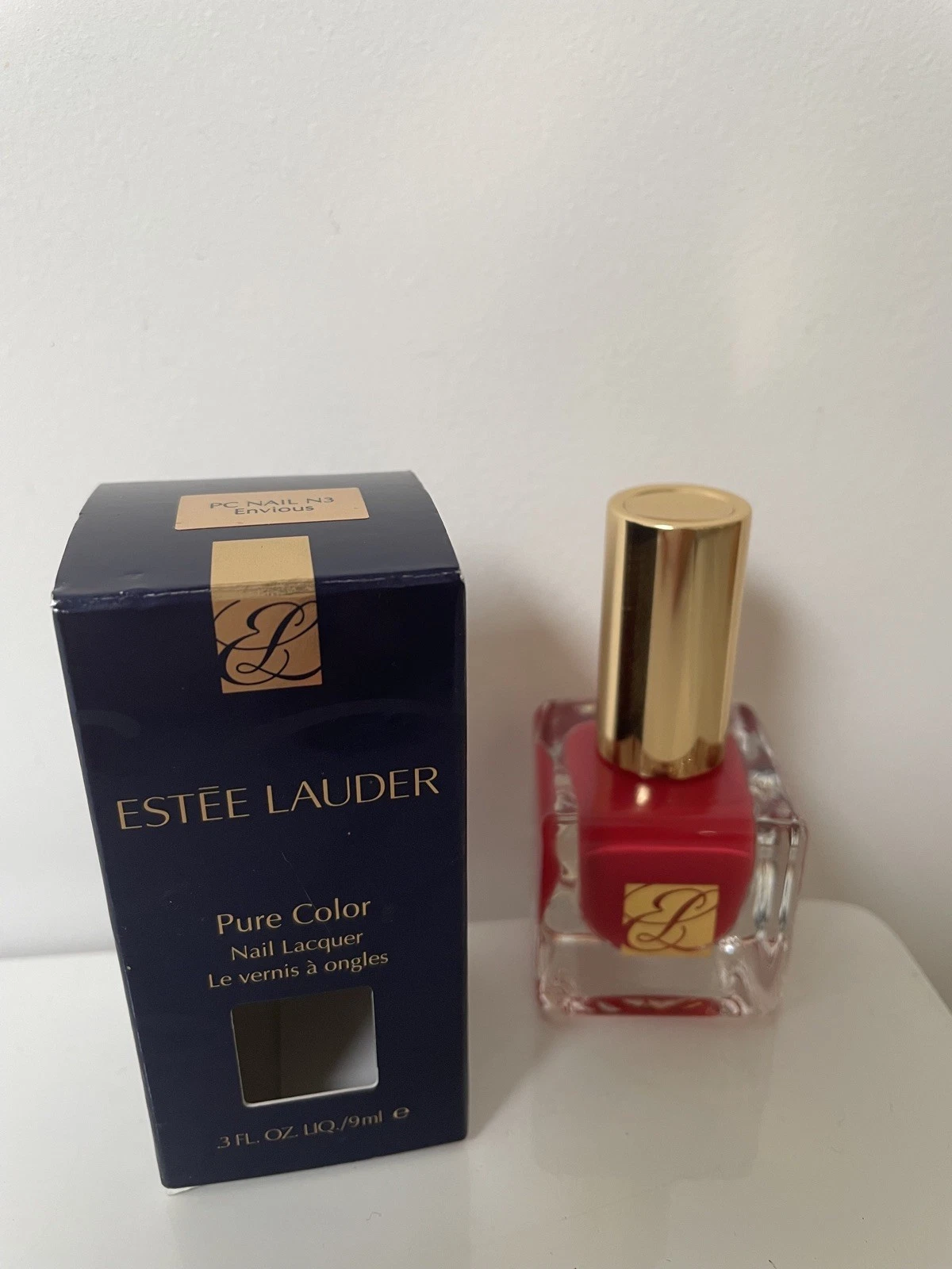 Estée Lauder Pure Color ENVIOUS N3 Vermillion Red Nail Polish Lacquer BNIB RARE