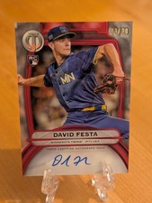 2025 Topps Tribute David Festa Auto Red /10 RC Twins 