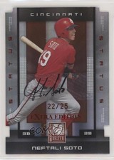 2008 Donruss Elite Extra Edition Status Red Die-Cut 22/25 Neftali Soto Auto 0b2