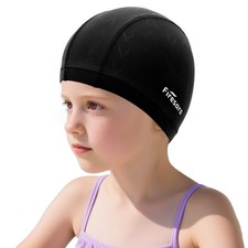 Fishtail Fabric Swim Cap Men Women Breathable Elastic Quick Dry Soft Cap